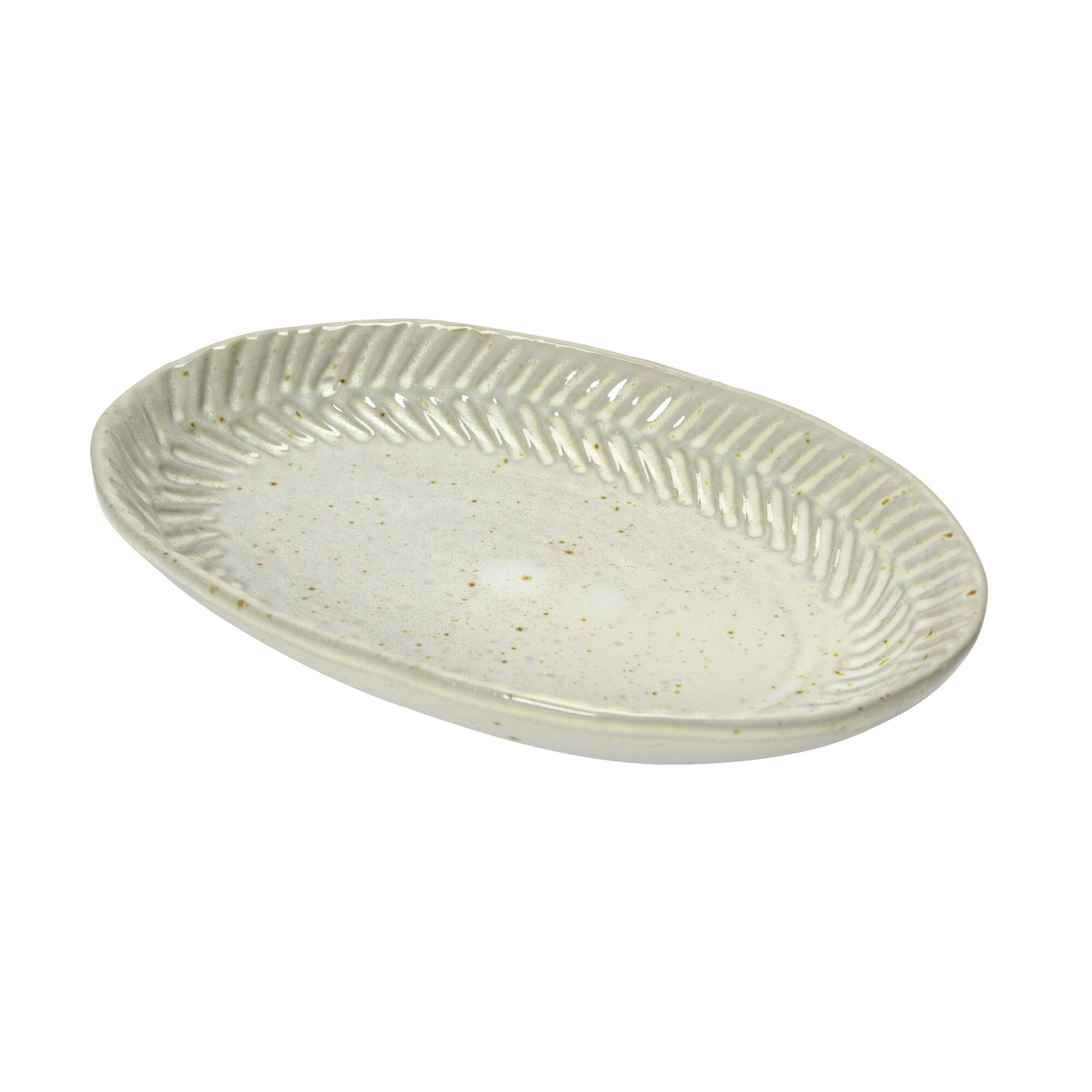 Hello Honey® White Reactive Glaze Debossed Stoneware Plate Set